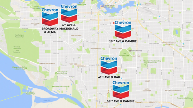 Chevron gas stations for sale