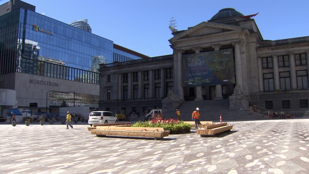 Vancouver Art Gallery plaza renovation