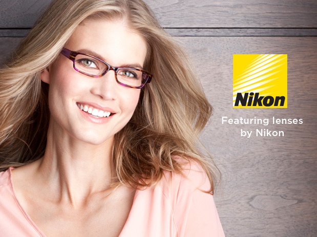 IRIS eyewear image and Nikon logo