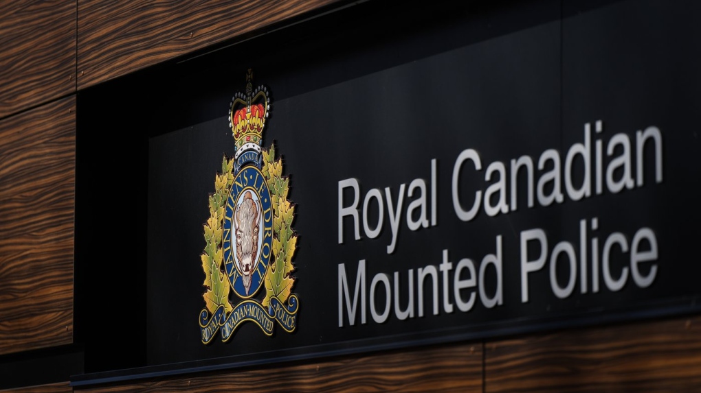 The RCMP logo is seen outside the force's 'E' division headquarters in Surrey, B.C., on Thursday, March 16, 2023. THE CANADIAN PRESS/Darryl Dyck
