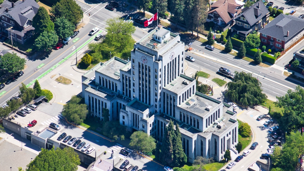 Vancouver City Hall is seen in June 2019. (Pete Cline / CTV News Vancouver)