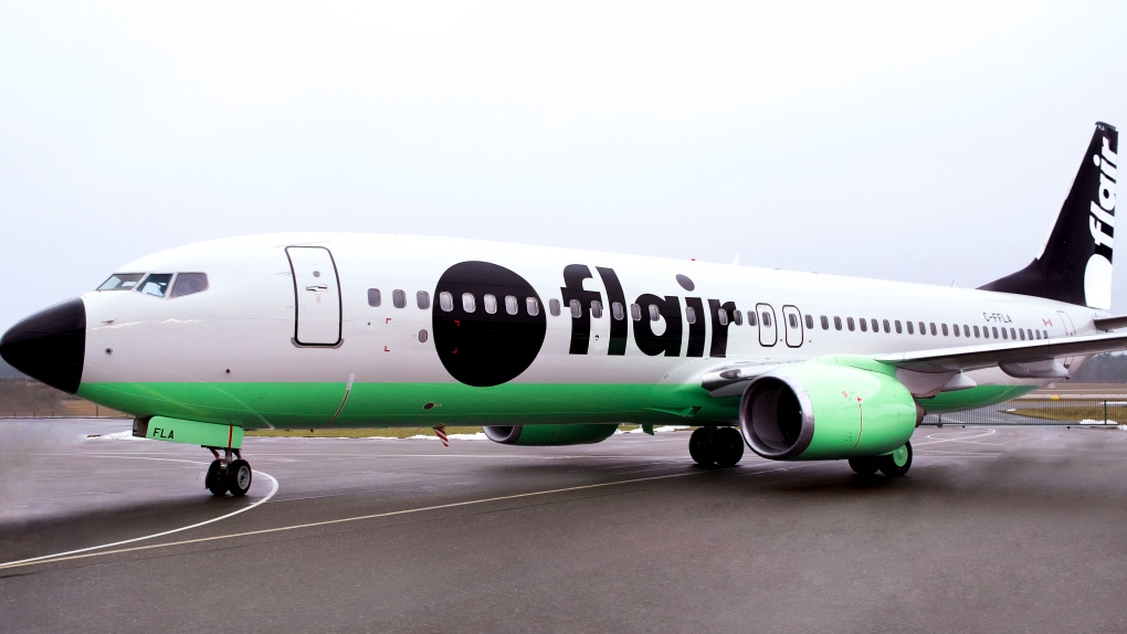 A Flair Airlines aircraft is shown in this handout photo. (Supplied)