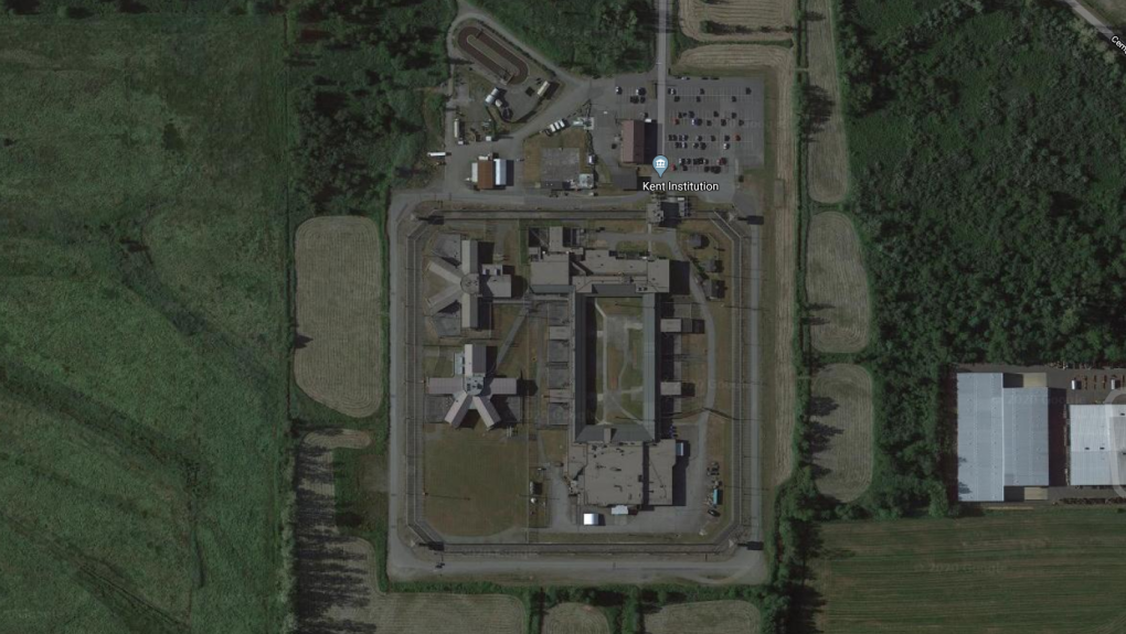 The Kent Institution in Agassiz, B.C., is seen in an image from Google Satellite View. 