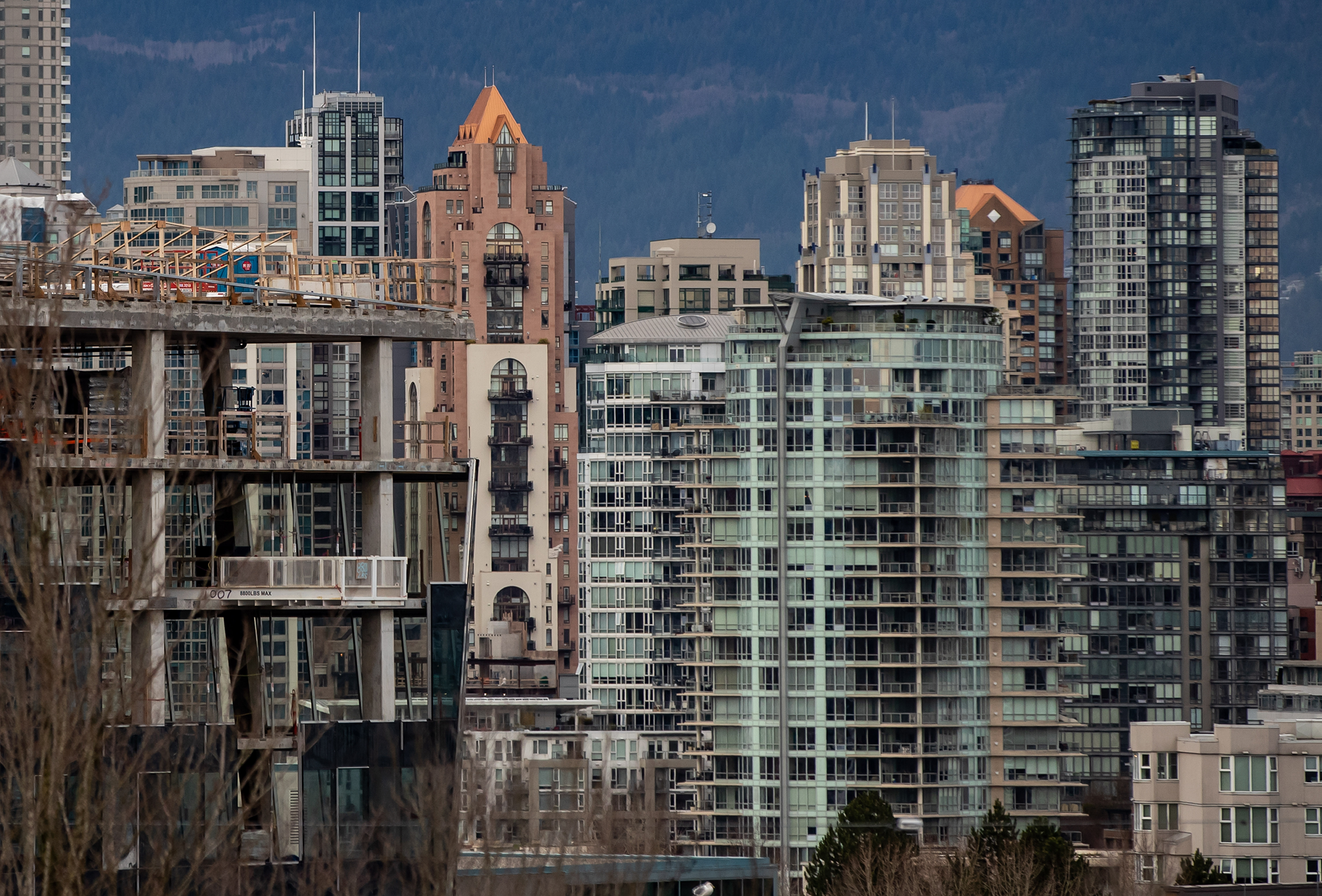Condo towers are seen in downtown Vancouver on Saturday, Jan. 9, 2021. (Darryl Dyck / THE CANADIAN PRESS)