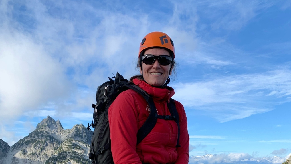 Helena Michelis, the new president of Coquitlam Search and Rescue, is seen here on a mountaintop. (Submittted)