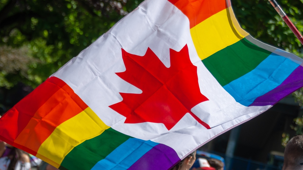 A rainbow flag is waved during the annual Pride Parade in Vancouver, B.C., on Aug. 4, 2019. (Shutterstock) 