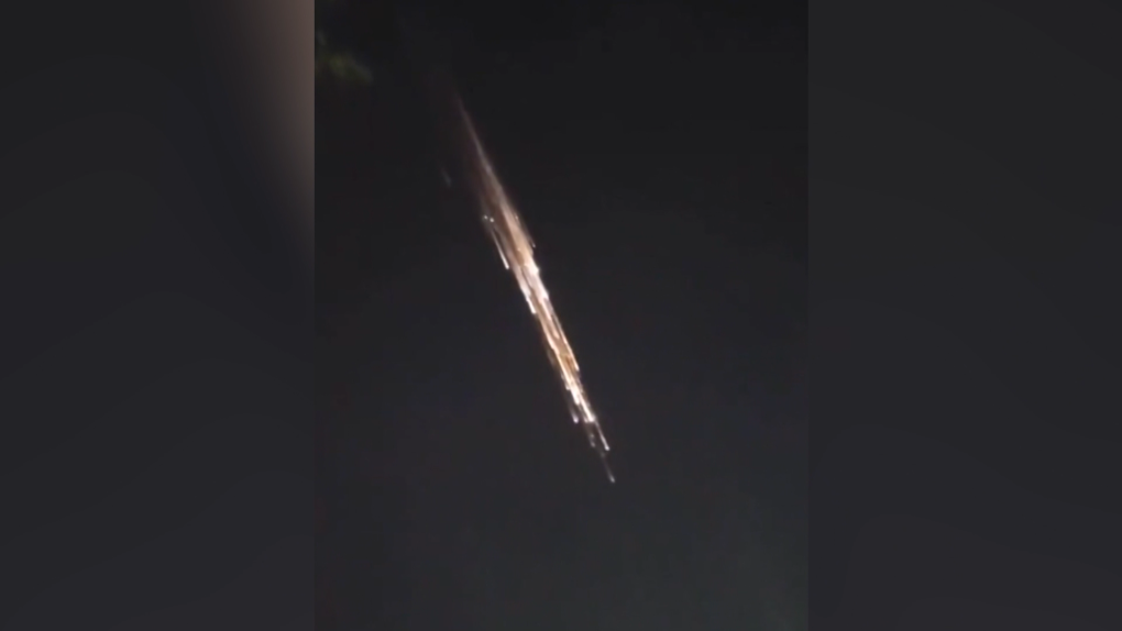 Bright light streaks across the B.C. sky