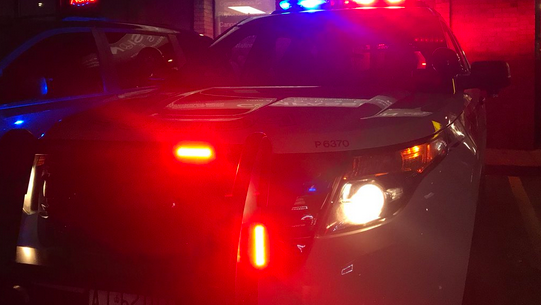 A police cruiser has its lights on in this file image. 