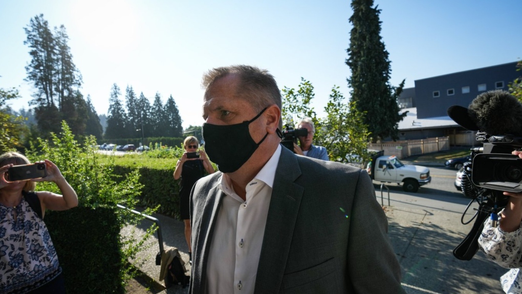 Former Vancouver Whitecaps and Canada U-20 women's soccer coach Bob Birarda arrives at provincial court for a sentencing hearing, in North Vancouver, B.C., on Friday, Sept. 2, 2022. Birarda, 55, pleaded guilty in February to three counts of sexual assault and one count of sexual touching for offences involving four different people between 1988 and 2008. THE CANADIAN PRESS/Darryl Dyck