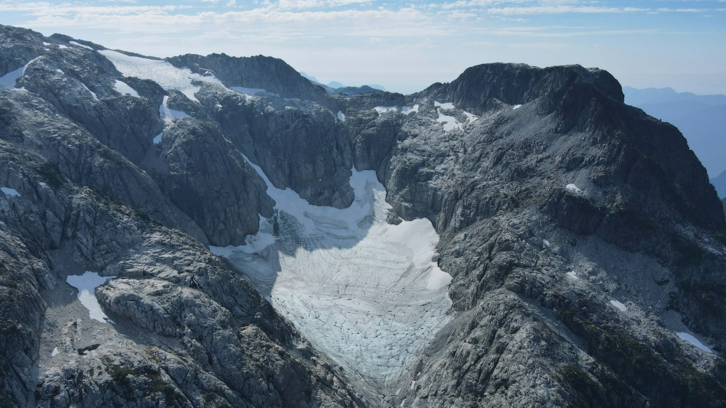 The Coquitlam Glacier is shown in this 2022 handout photo. On a mountain high above the residents of Metro Vancouver, tucked inside a north-facing gully, the region's last remaining glacier is disappearing fast. The Coquitlam Glacier has survived 4,000 to 5,000 years thanks to its sheltered location on the east side of the Coquitlam watershed. THE CANADIAN PRESS/HO - Metro Vancouver