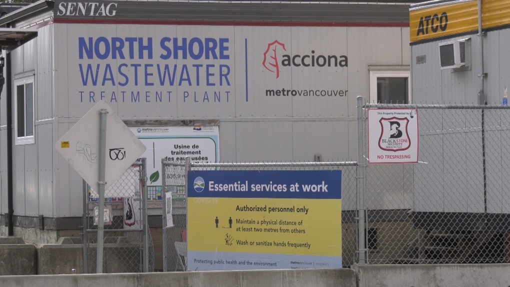 The North Shore Wastewater Treatment Plant site is seen in this file photo from October 2021. (CTV)