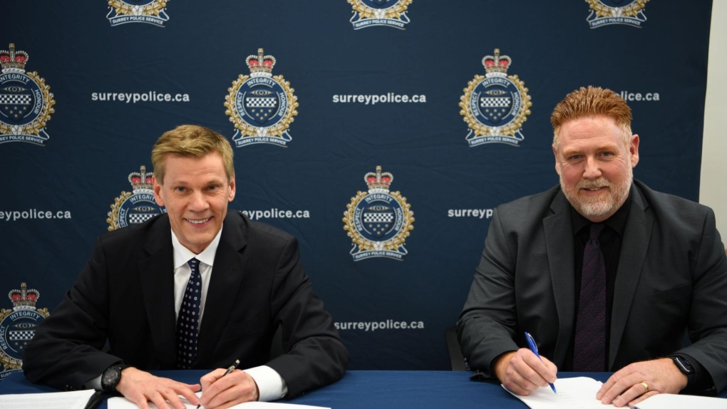 Surrey police officers sign first contract | CTV News