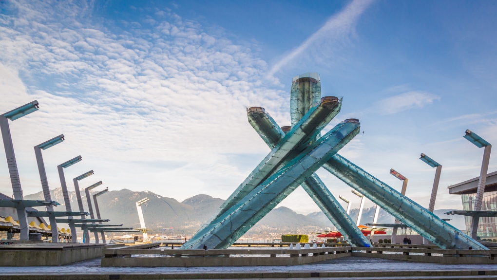 The Vancouver Olympic Cauldron is seen in Jack Poole Plaza in this undated image. (Shutterstock)