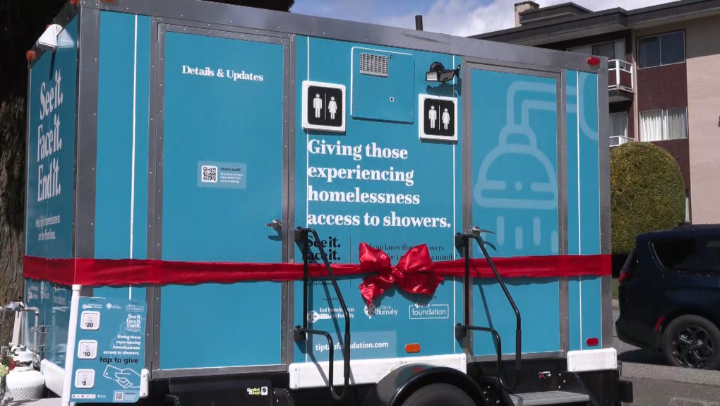 The Society to End Homelessness launched its mobile shower unit Tuesday in Burnaby. 