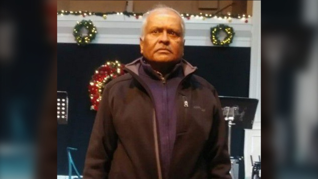Nedunchellian Vasse Pushparaj, 64, was last seen walking away from Lansdowne Station on No. 3 Road just before 10 p.m. on May 9, according to Richmond RCMP. (Richmond RCMP)