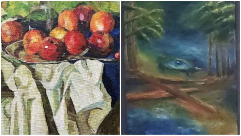 Mounties in Coquitlam are appealing to the public for help tracking down two pieces of artwork that were allegedly stolen from a high school art display.