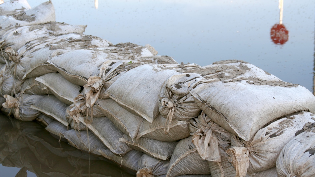 Sandbags used to stop flood waters. (Shutterstock)