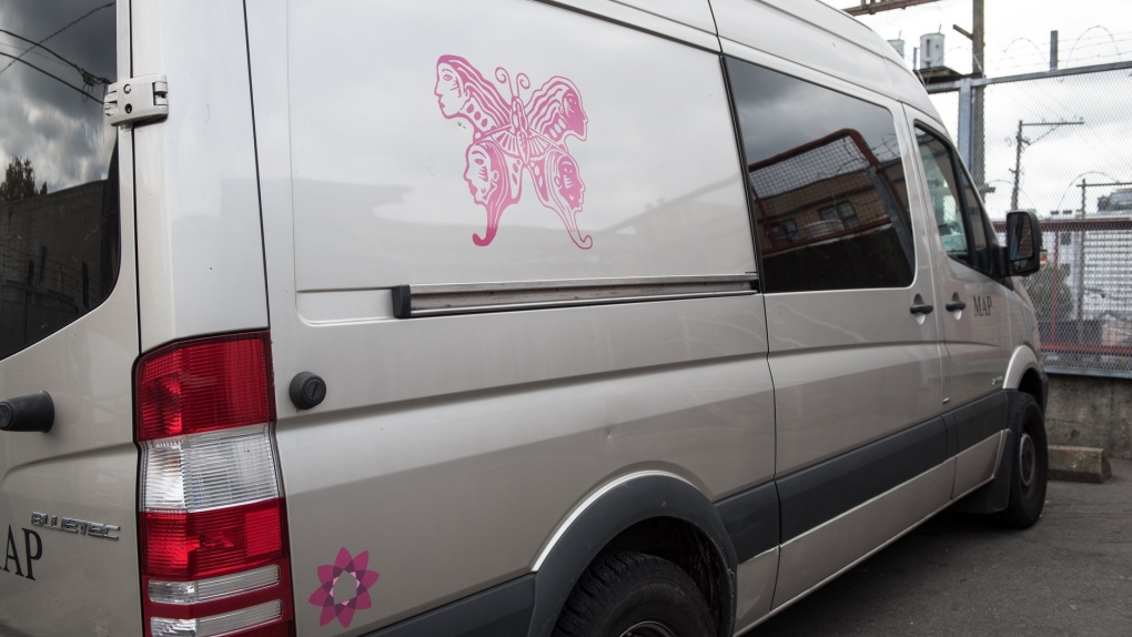 This photo shows WISH Drop-in Centre's Mobile Access Project (MAP) Van which has been serving street-based sex workers for 17 years. 
