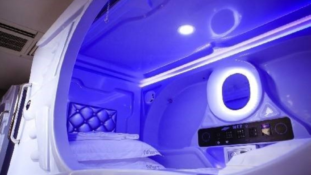 This image from an ad on Craigslist shows a "sleeping pod" being advertised for rent in Metro Vancouver at a rate of $625/month. 