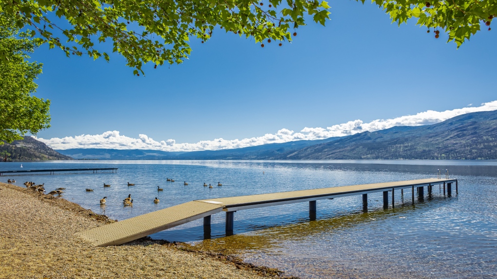 A dock on Okanagan Lake is seen in this undated photo. (Shutterstock)