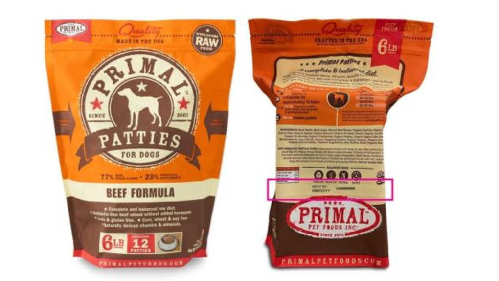 A U.S.-based pet food company is recalling a raw, frozen dog food product that was sold in B.C. because of possible Listeria contamination. (Health Canada)