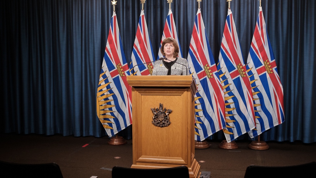 Minster of Mental Health and Addictions Sheila Malcolmson speaks at a news conference. (Province of BC/Flickr)