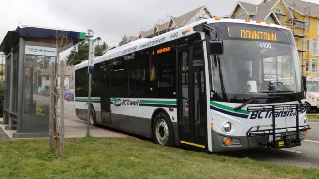 A city bus is seen in an image from the B.C. Transit website. 