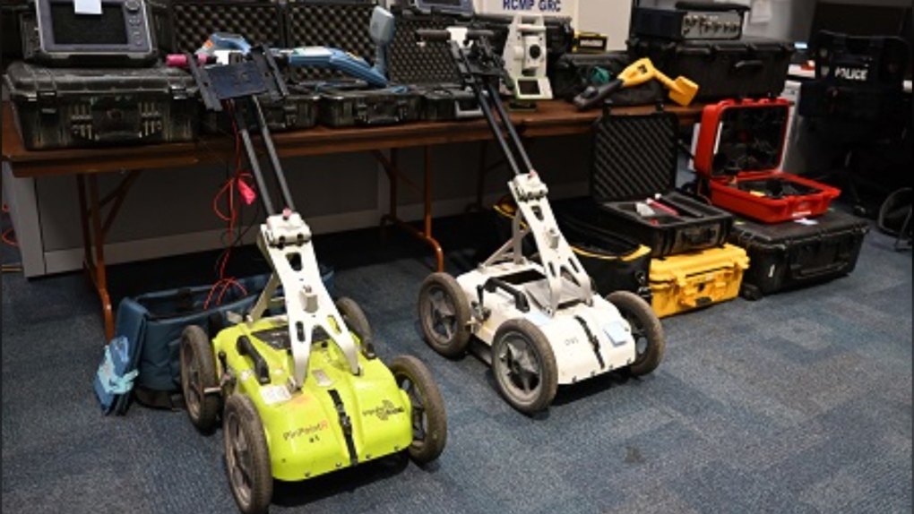 The Burnaby RCMP provided this photo of stolen surveying equipment that was recently recovered. 