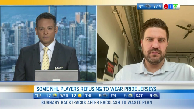 Vancouver Canucks winger Andrei Kuzmenko won't wear Pride warm-up jersey:  coach