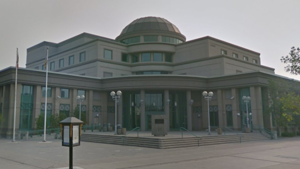 The provincial courthouse in Prince George, B.C., is seen in a Google Maps image captured in August 2018. 