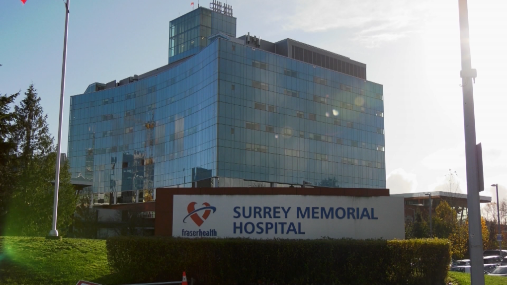 The exterior of Surrey Memorial Hospital on April 18, 2023. (CTV)