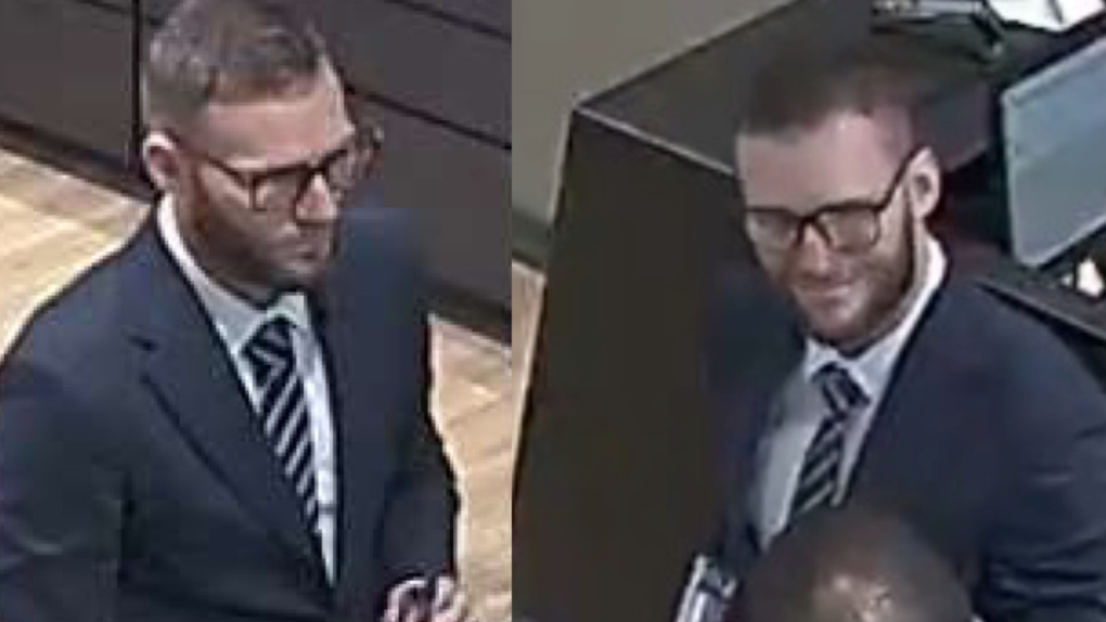 The Burnaby RCMP have provided two photos of a man they say is a suspect in a fraud investigation. 