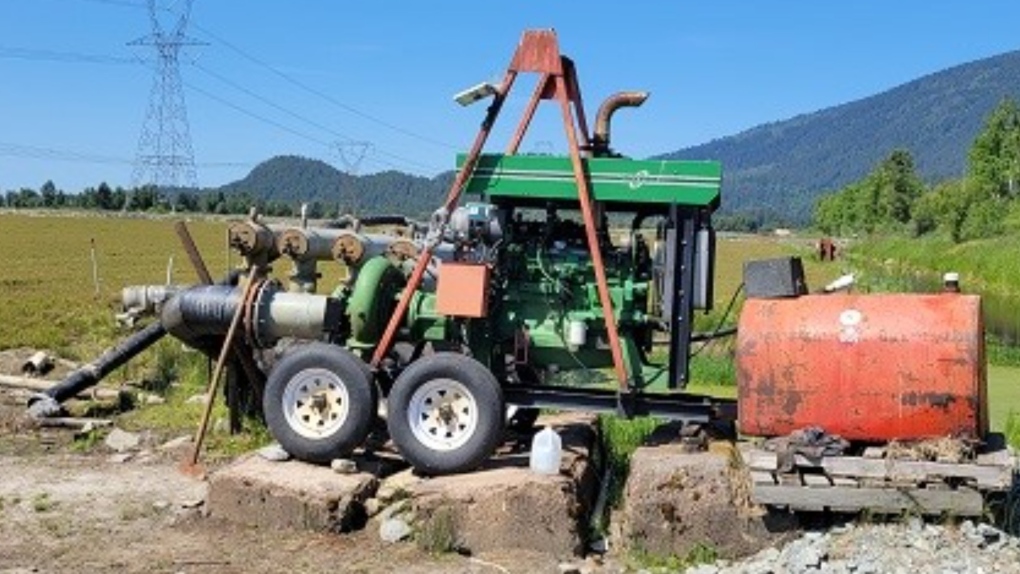 Ridge Meadows RCMP shared this photo of a water pump reported stolen from a farm on June 2, 2023. 