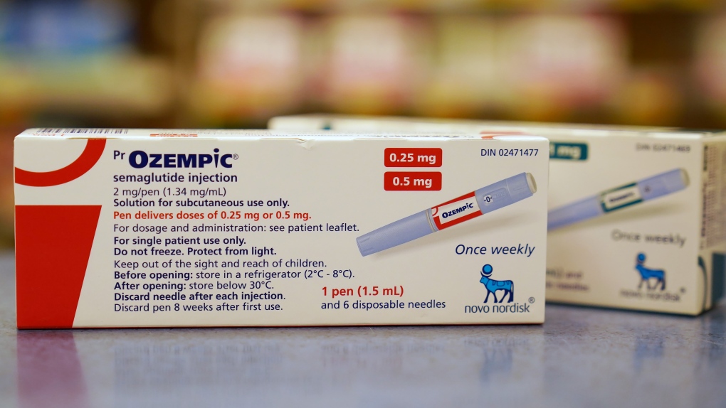 Diabetes drug Ozempic is shown at a pharmacy in Toronto on Wednesday, April 19, 2023. (THE CANADIAN PRESS/Joe O'Connal)