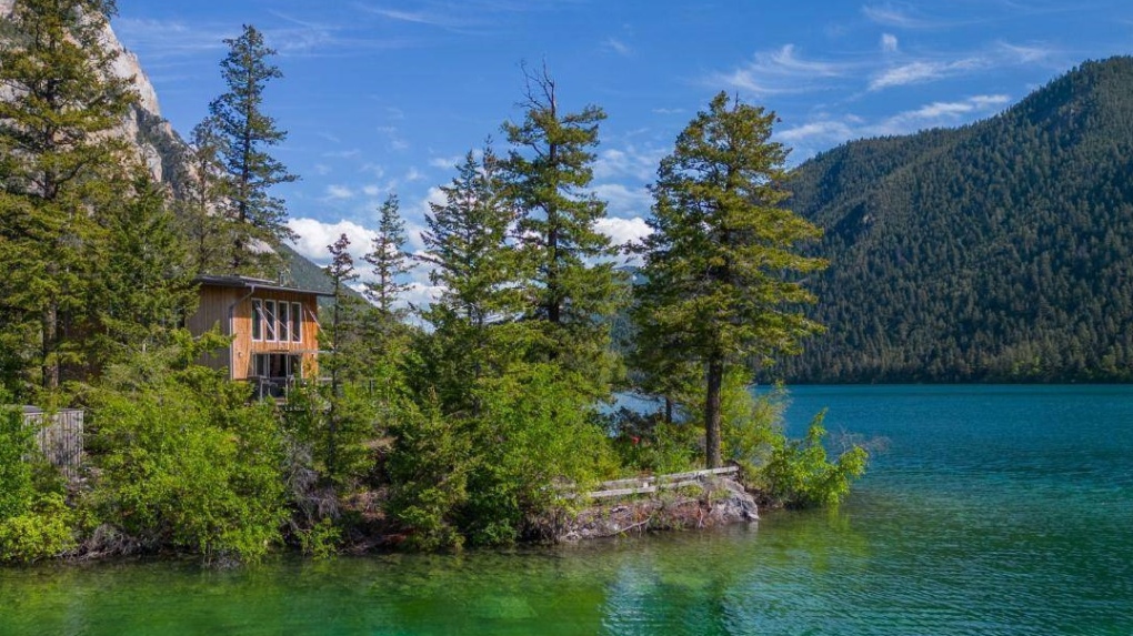 This island on Pavilion Lake is for sale (Image credit: TNRDhomes Real Estate Group)