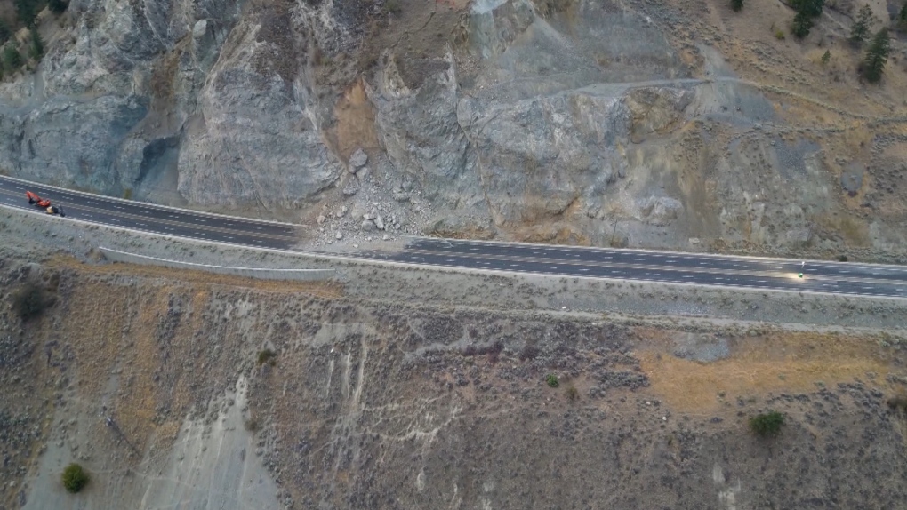 The rockslide that closed Highway 97 north of Summerland this week is a repeat of a slide that occurred in 2008, and is significantly larger than the amount of debris that ended up on the roadway.