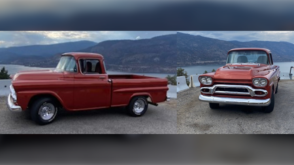 Kelowna RCMP shared two photos of the stolen 1958 GMC half-ton truck. (Kelowna RCMP)