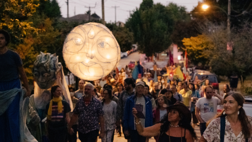 A previous year's Renfrew Ravine Moon Festival twilight lantern procession is seen in this photo from the Still Moon Arts Society website. (stillmoonarts.ca)