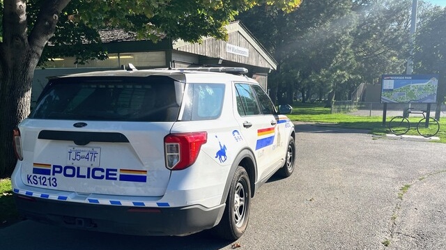 A Kamloops RCMP vehicle is pictured in Riverside Park on Tuesday, Sept. 3. (Courtesy: Michael Potestio/Castanet)