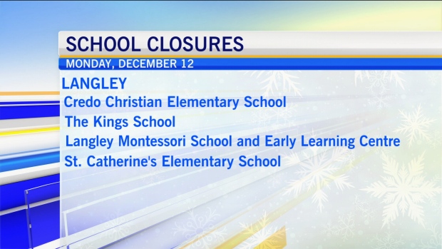 schools closed langley