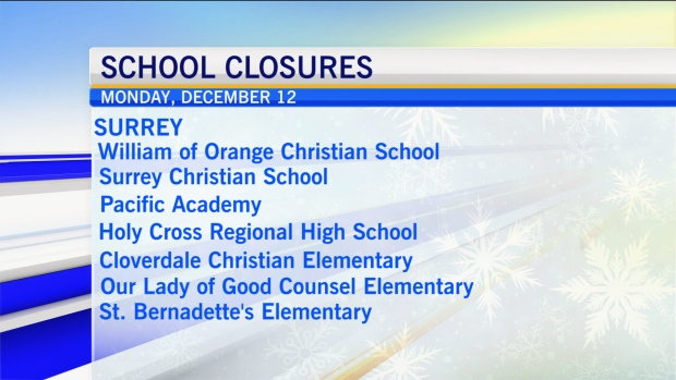 schools closed surrey