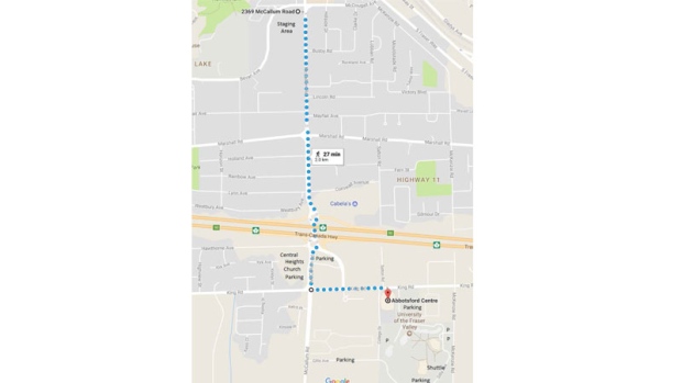 Funeral procession route