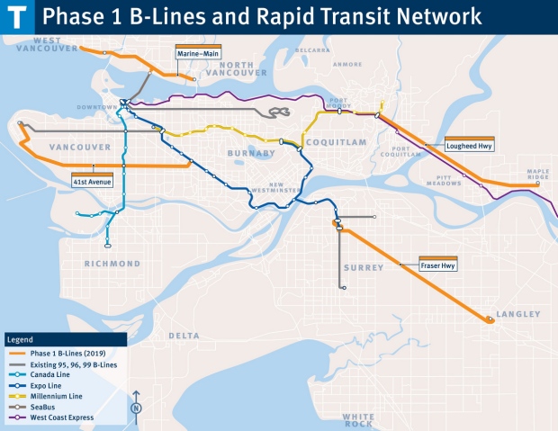 Map of new B-Lines