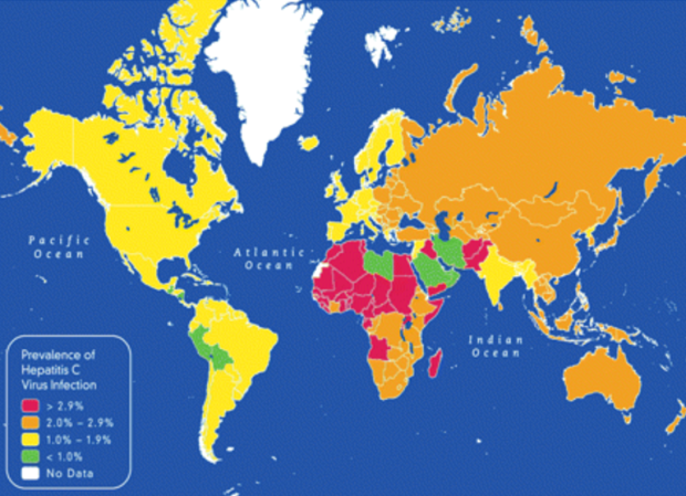 Hepatitis C map