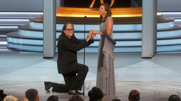 A surprise proposal at the 2018 Emmys
