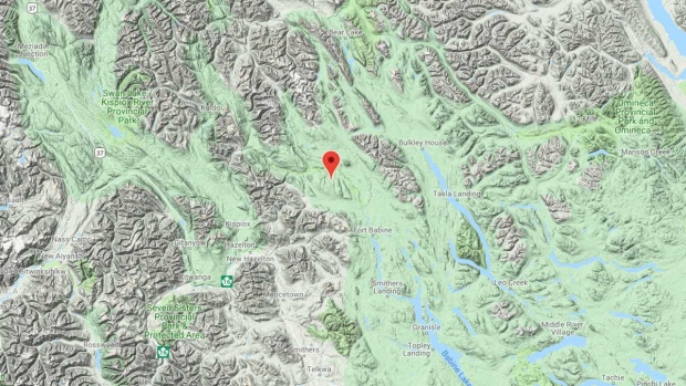 Map of plane crash site