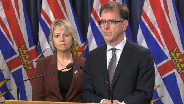 Bonnie Henry and Adrian Dix