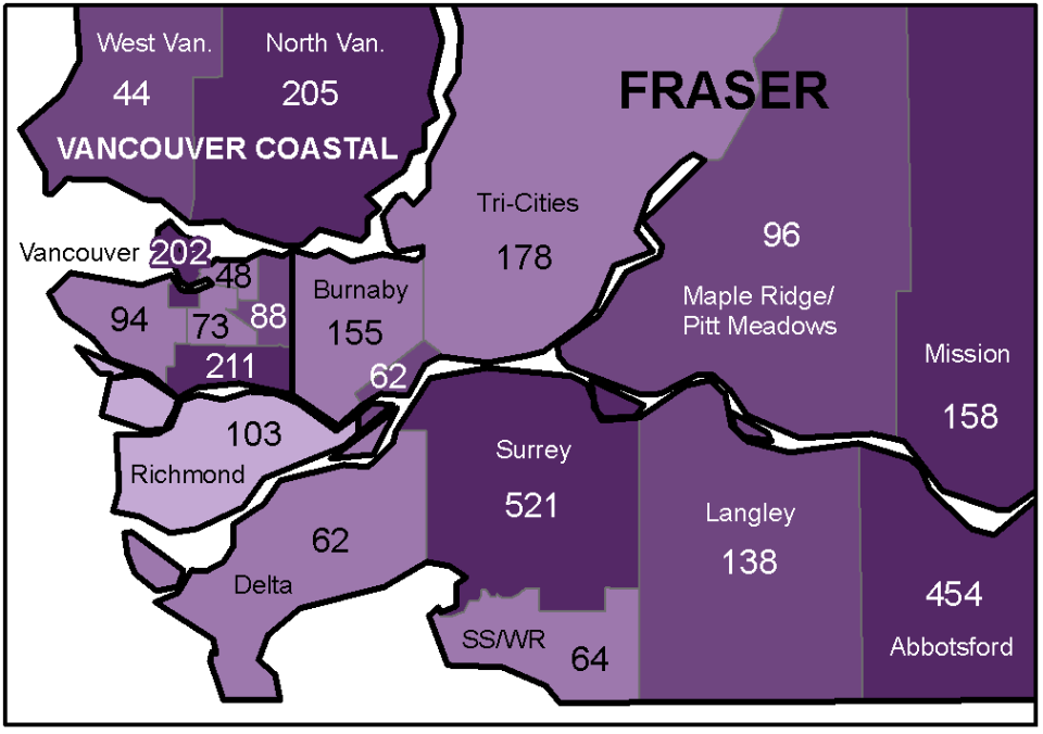 Greater Vancouver COVID cases